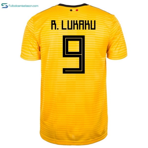 Camiseta Belgica 2ª R.lukaku 2018 Amarillo